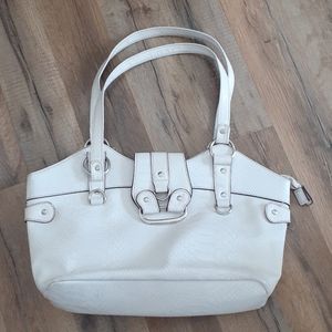 SOLD - Faux crocodile skin handbagp]